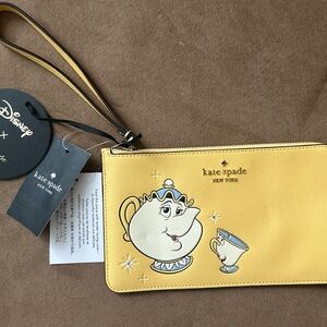 Kate Spade Beauty and the Beast Yellow Wristlet